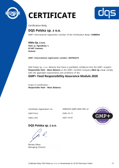 certyfikat_fra_e Certificate GMP+ FRA